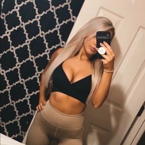 Alphalete Black wrapped sports bra